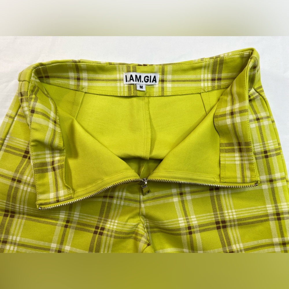I.Am.Gia pants Polaris High Rise Plaid Pant‎ Zip Front Size Medium - Picture 13 of 16